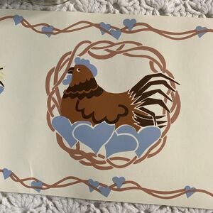 Vintage Hens Decorative WALL BORDER Pre-Pasted 8 X Rolls Farmhouse Country